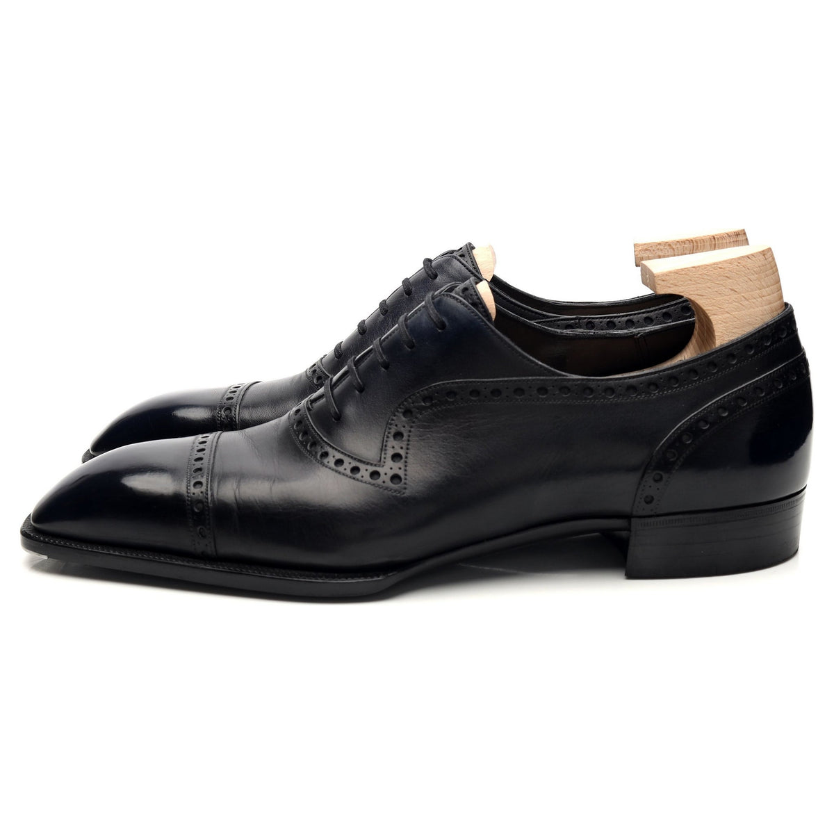 1202 Collection &#39;Andrés&#39; Navy Blue Leather Adelaide Oxford UK 8.5