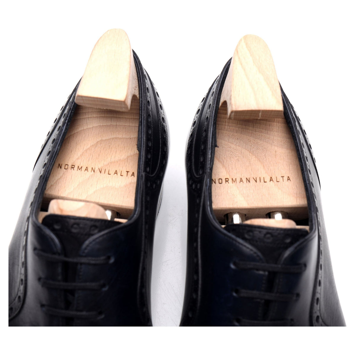 1202 Collection &#39;Andrés&#39; Navy Blue Leather Adelaide Oxford UK 8.5