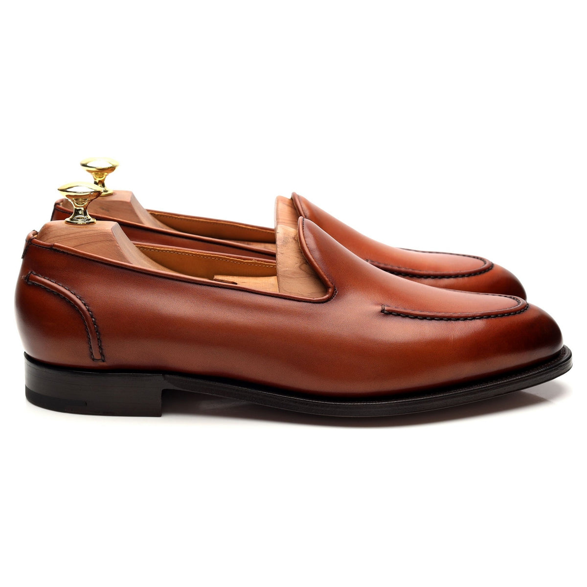 &#39;Longacre&#39; Tan Brown Leather Loafers UK 8.5 E