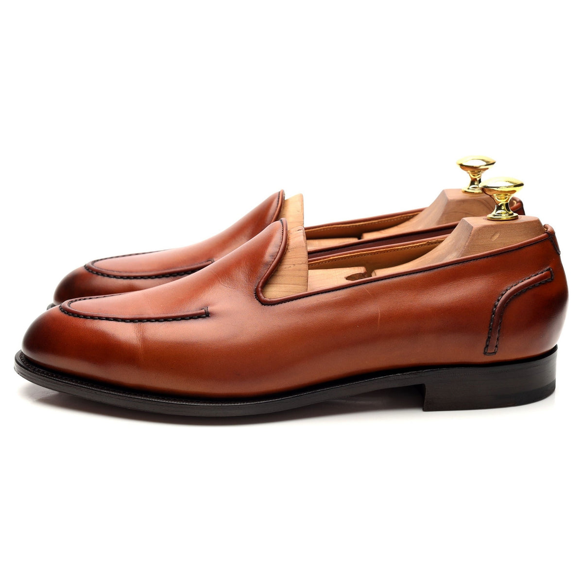 &#39;Longacre&#39; Tan Brown Leather Loafers UK 8.5 E