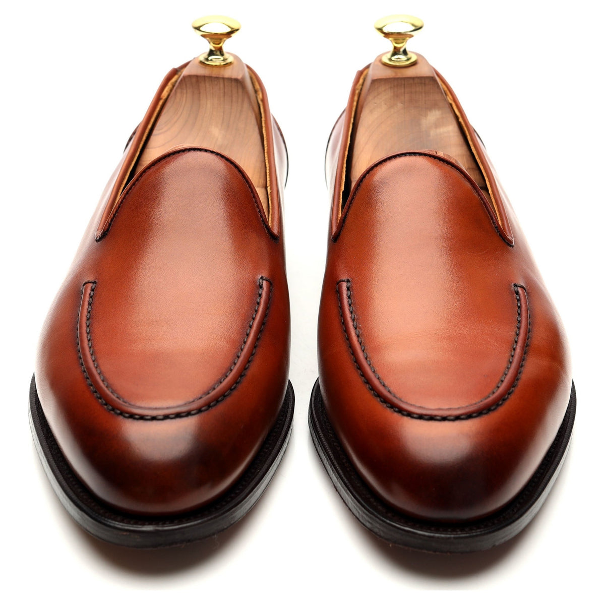 &#39;Longacre&#39; Tan Brown Leather Loafers UK 8.5 E