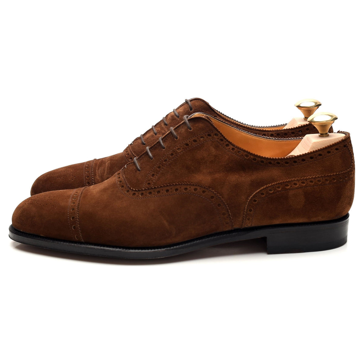 Esquire &#39;Cadogan&#39; Brown Suede Oxford Brogues UK 8.5 E