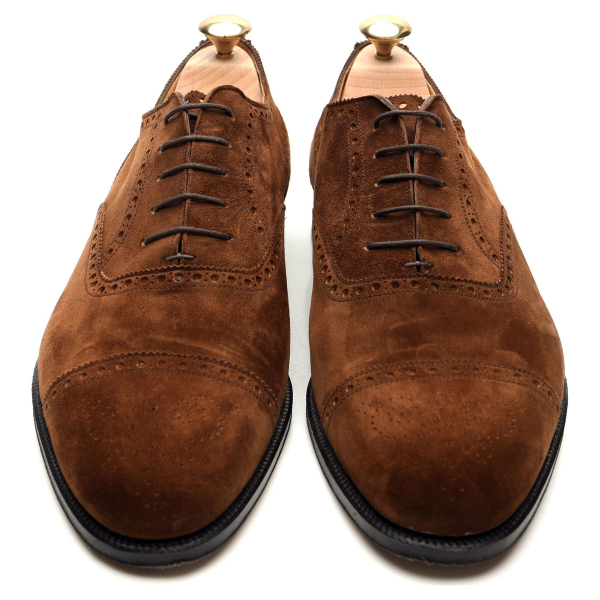 Esquire &#39;Cadogan&#39; Brown Suede Oxford Brogues UK 8.5 E