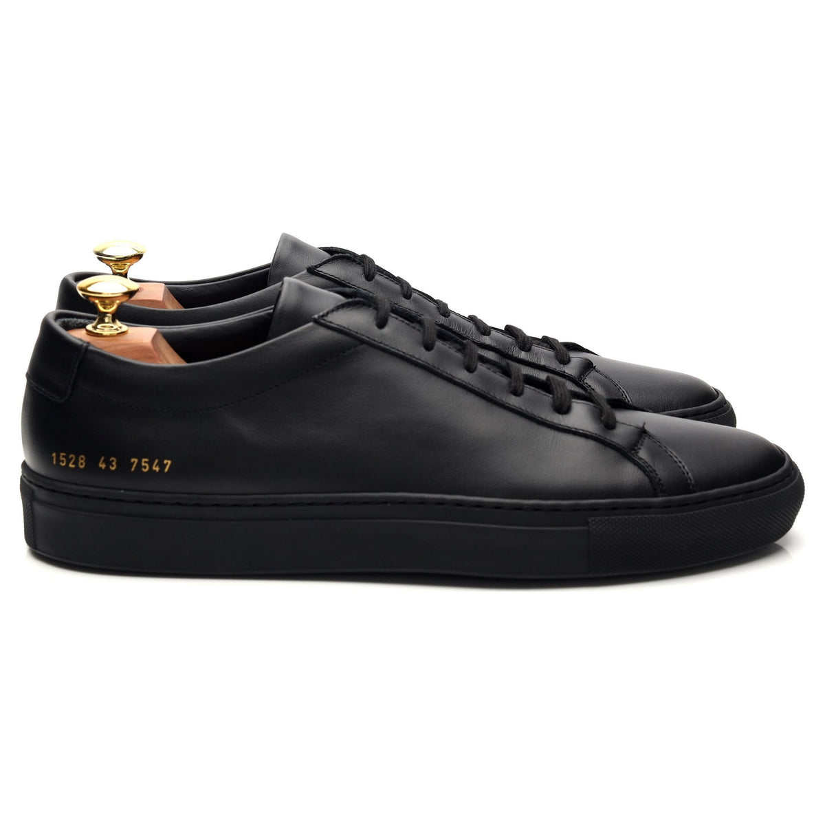 &#39;Achilles Low&#39; Black Leather Sneakers UK 9 EU 43