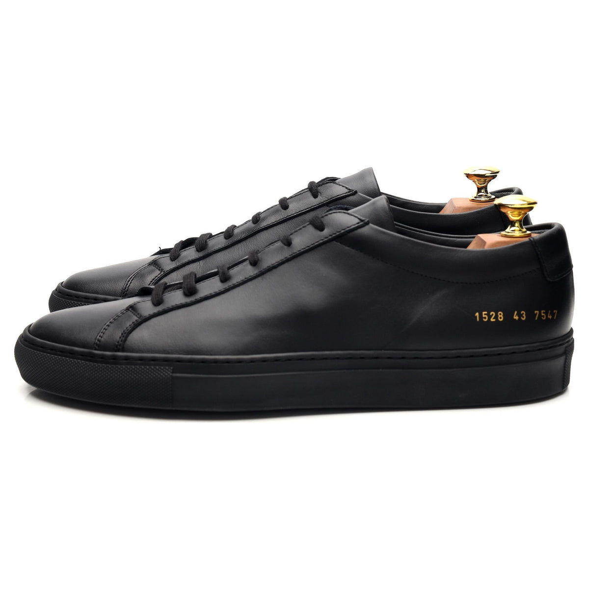 &#39;Achilles Low&#39; Black Leather Sneakers UK 9 EU 43