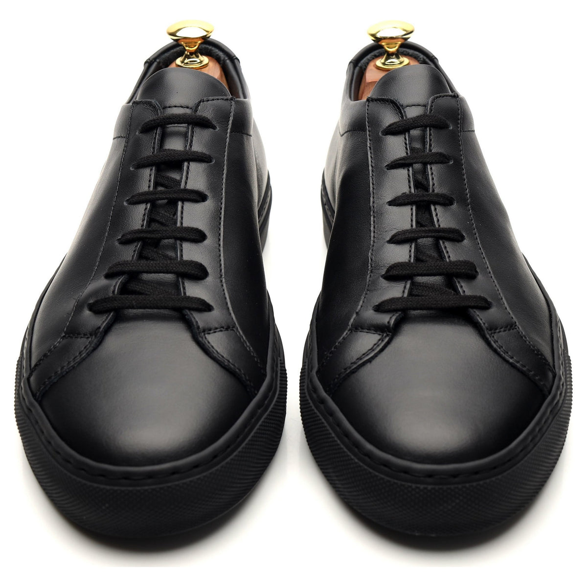 &#39;Achilles Low&#39; Black Leather Sneakers UK 9 EU 43