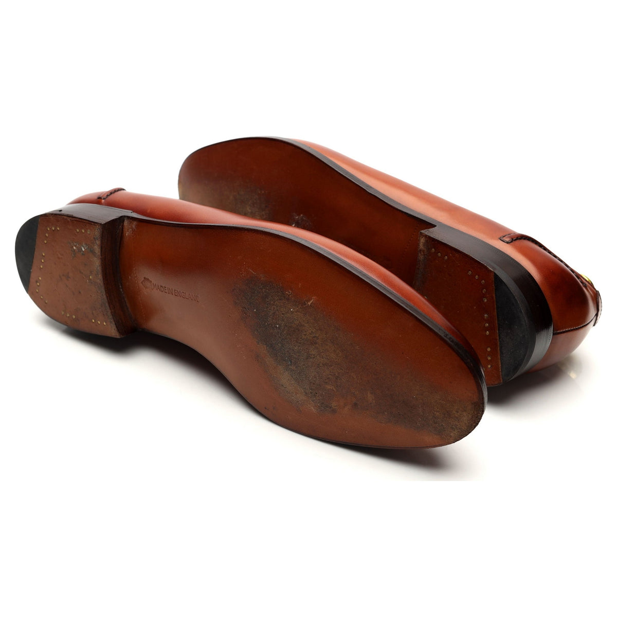 &#39;Longacre&#39; Tan Brown Leather Loafers UK 8.5 E