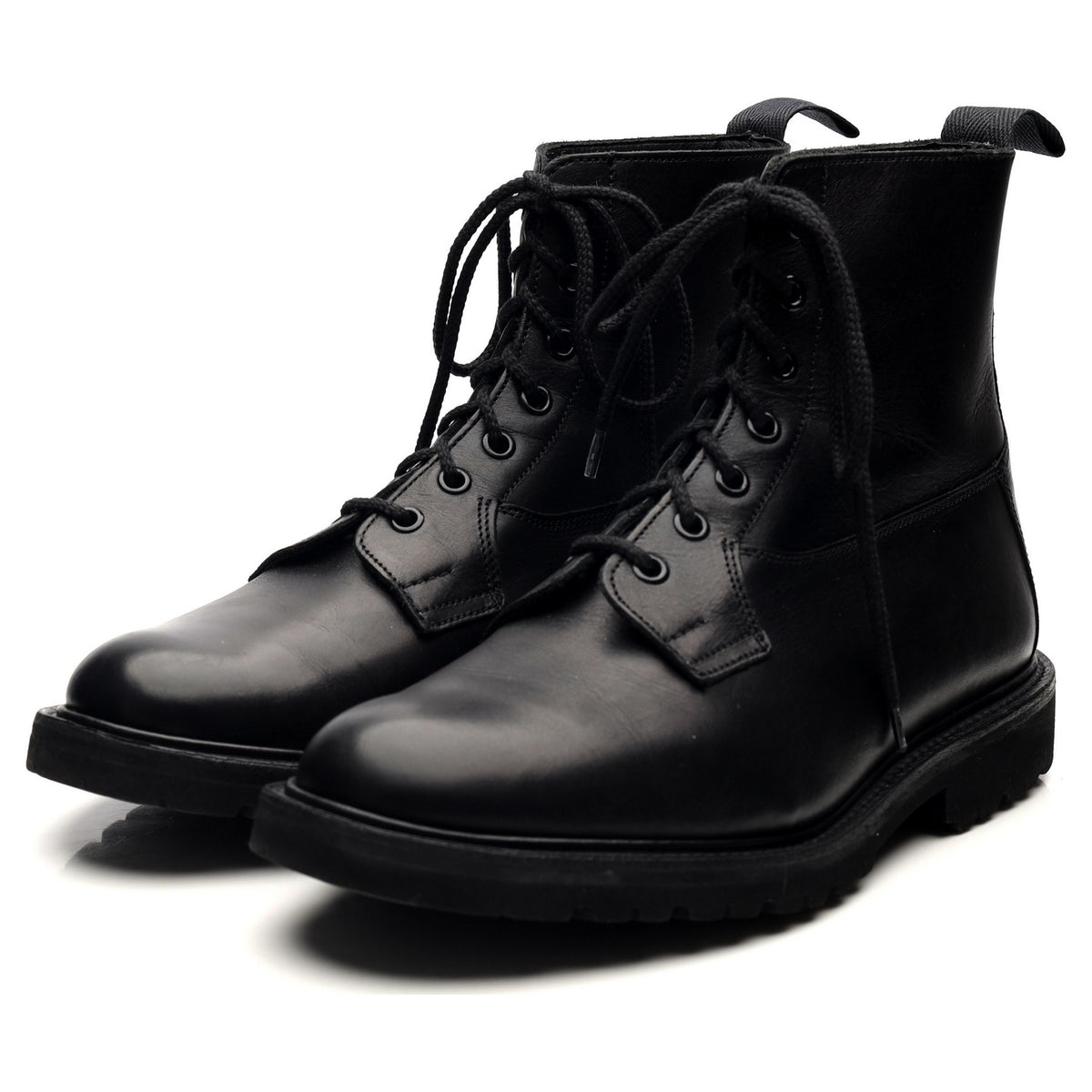 &#39;Burford&#39; Black Leather Boots UK 7