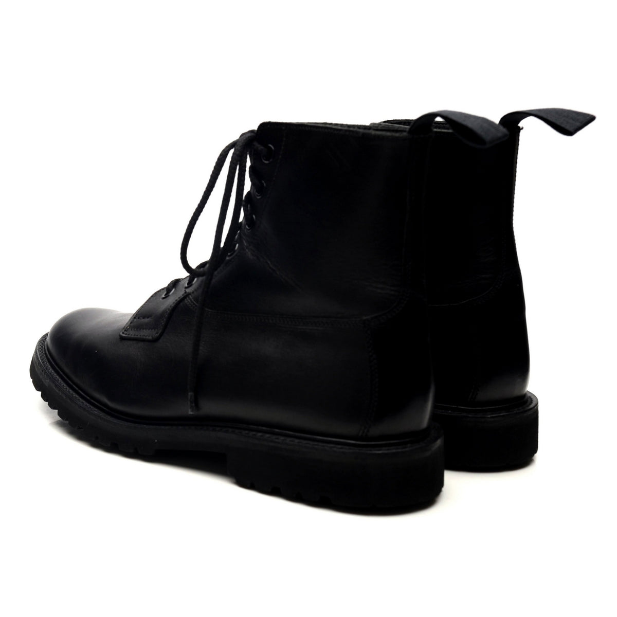 &#39;Burford&#39; Black Leather Boots UK 7