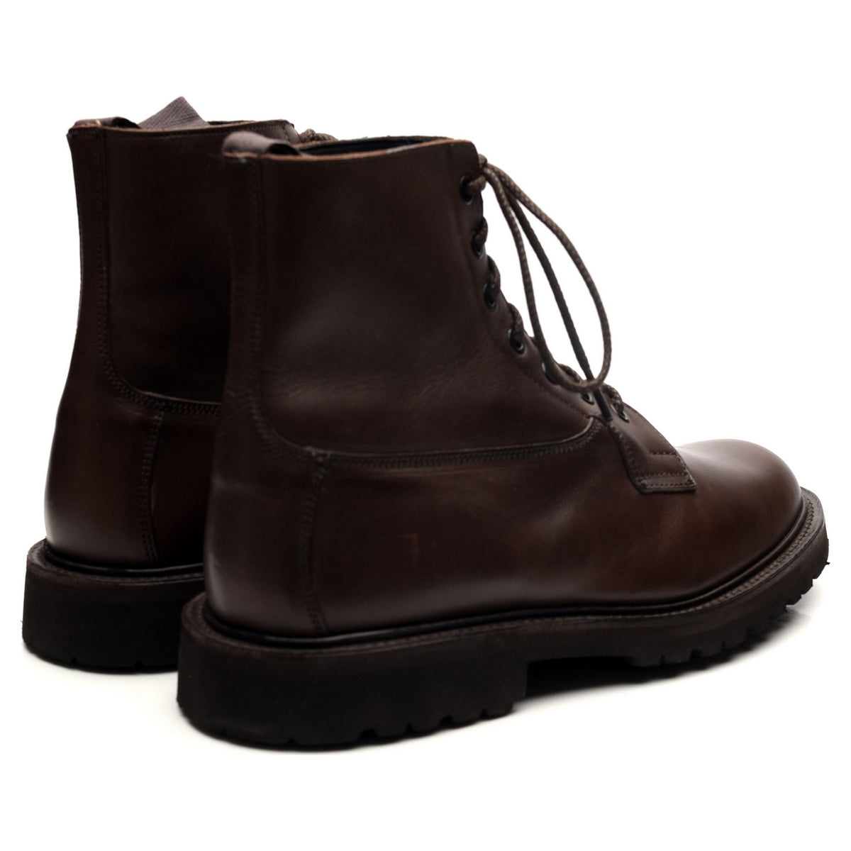 &#39;Burford&#39; Dark Brown Leather Boots UK 7