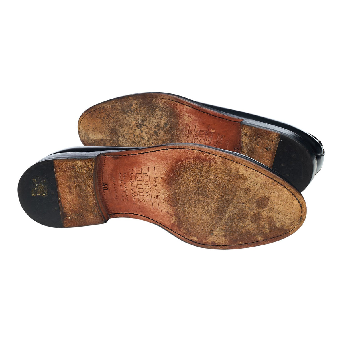 Black Leather Tassel Loafers UK 6 EU 40