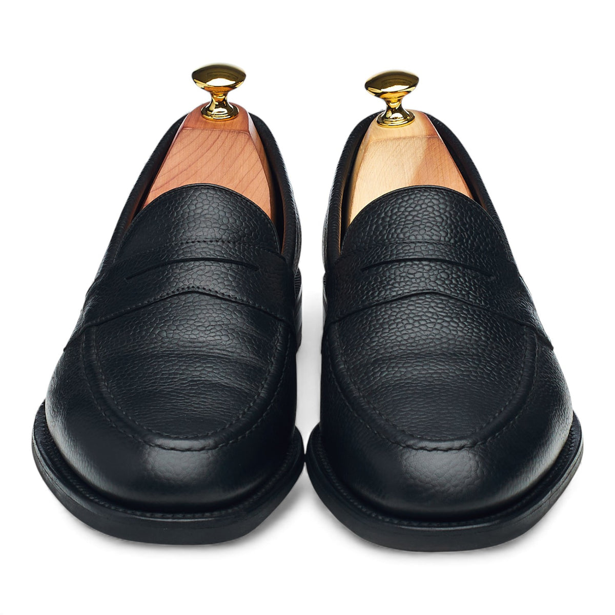 'Imperial' Black Grain Leather Loafers UK 7 F