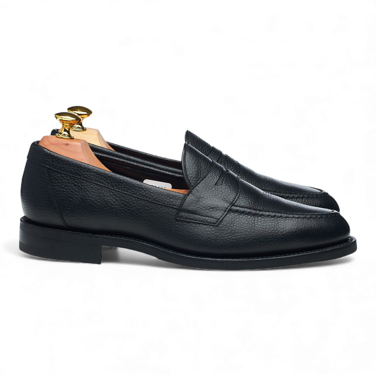 'Imperial' Black Grain Leather Loafers UK 7 F