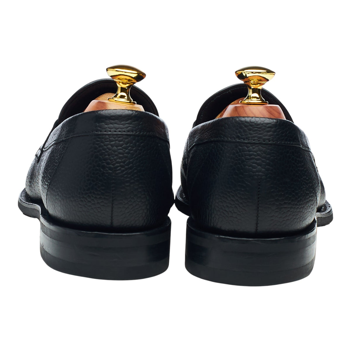 'Imperial' Black Grain Leather Loafers UK 7 F