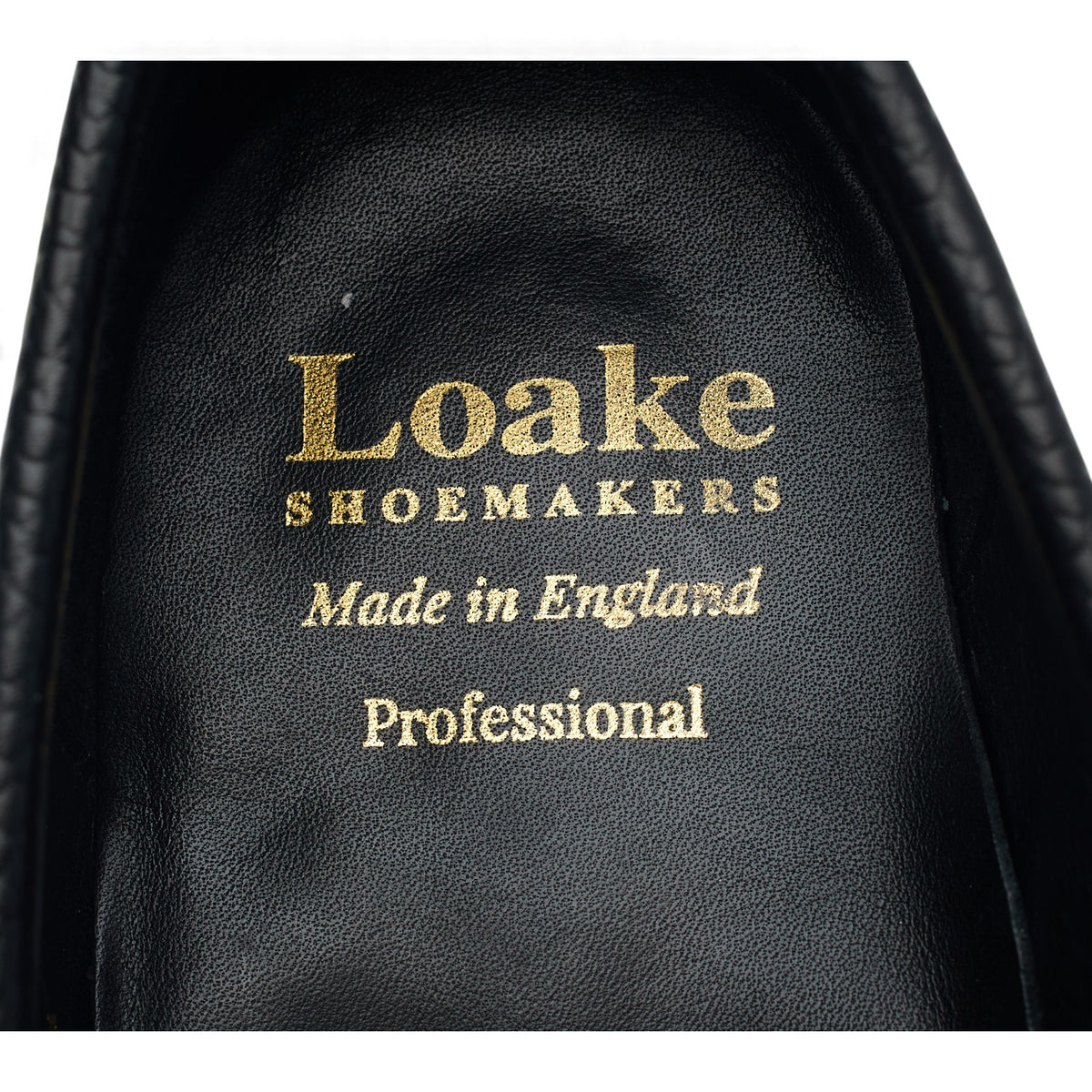 'Imperial' Black Grain Leather Loafers UK 7 F