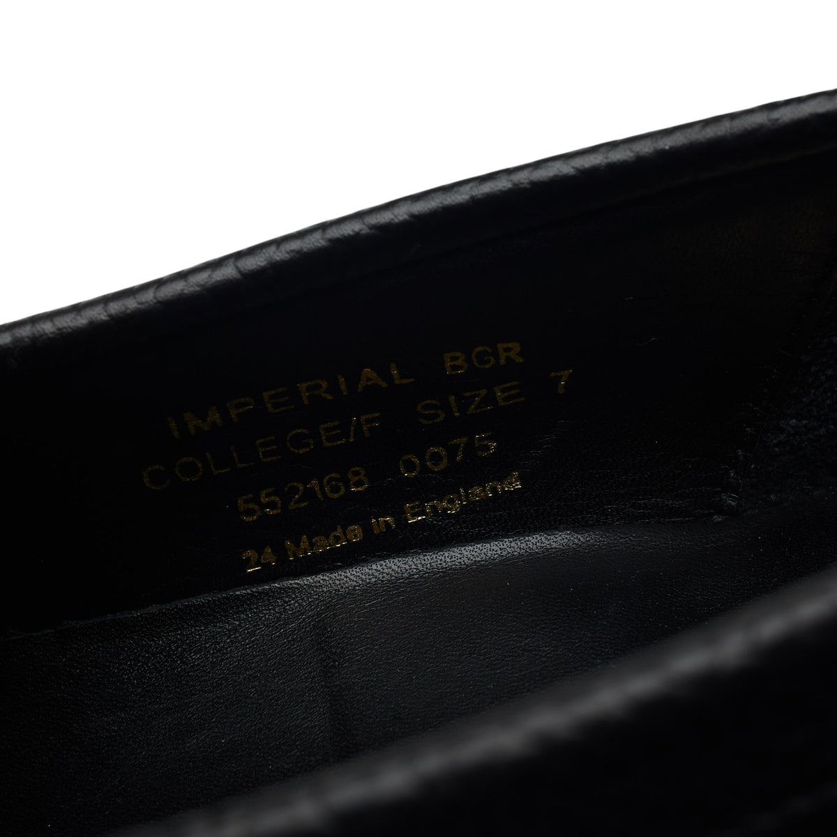 'Imperial' Black Grain Leather Loafers UK 7 F