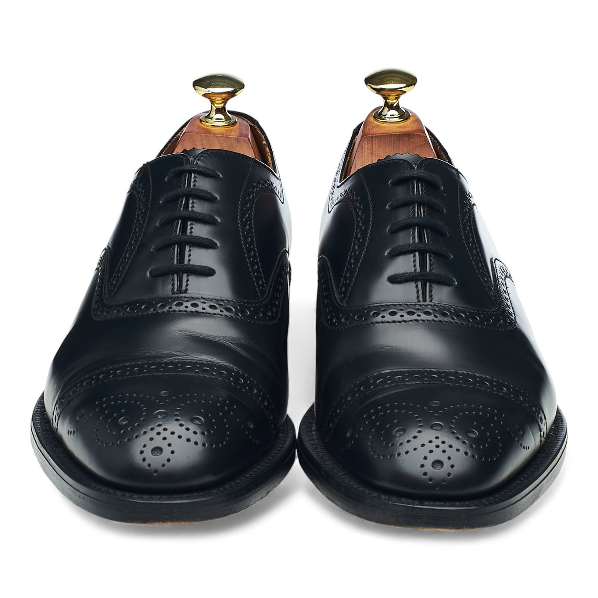 '201B' Black Leather Oxford Brogues UK 7