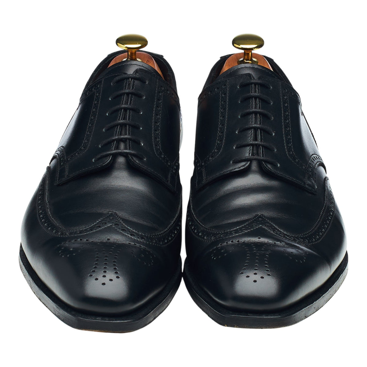 'Brunswick' Black Leather Derby Brogues UK 8.5 E