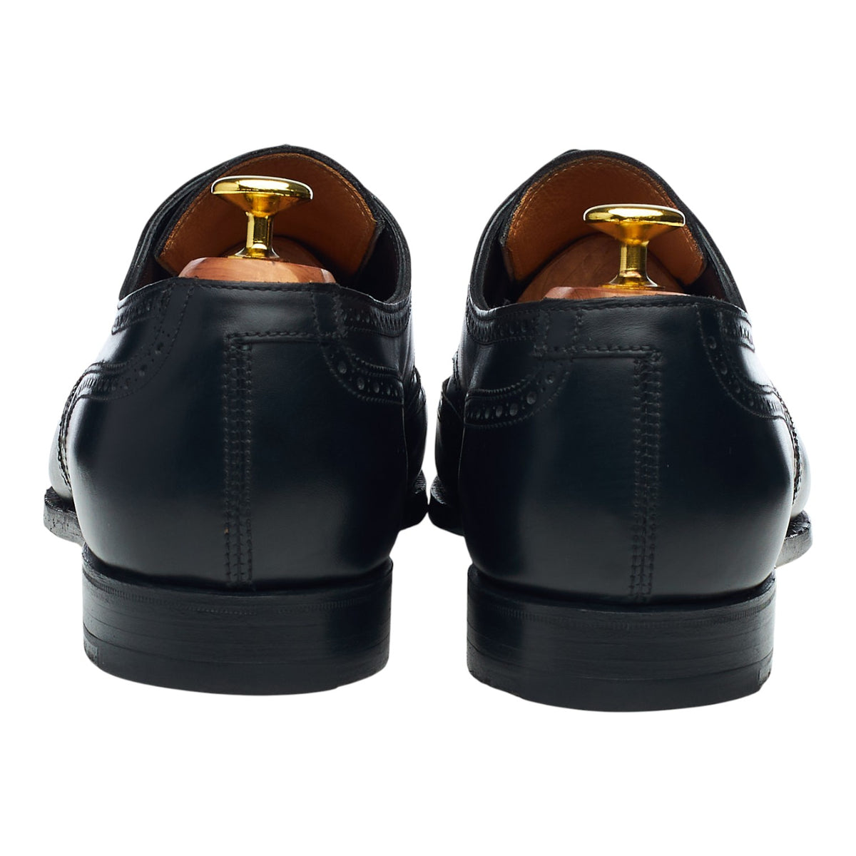 'Brunswick' Black Leather Derby Brogues UK 8.5 E