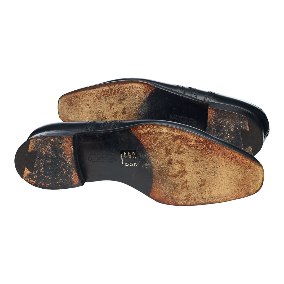 'Brunswick' Black Leather Derby Brogues UK 8.5 E