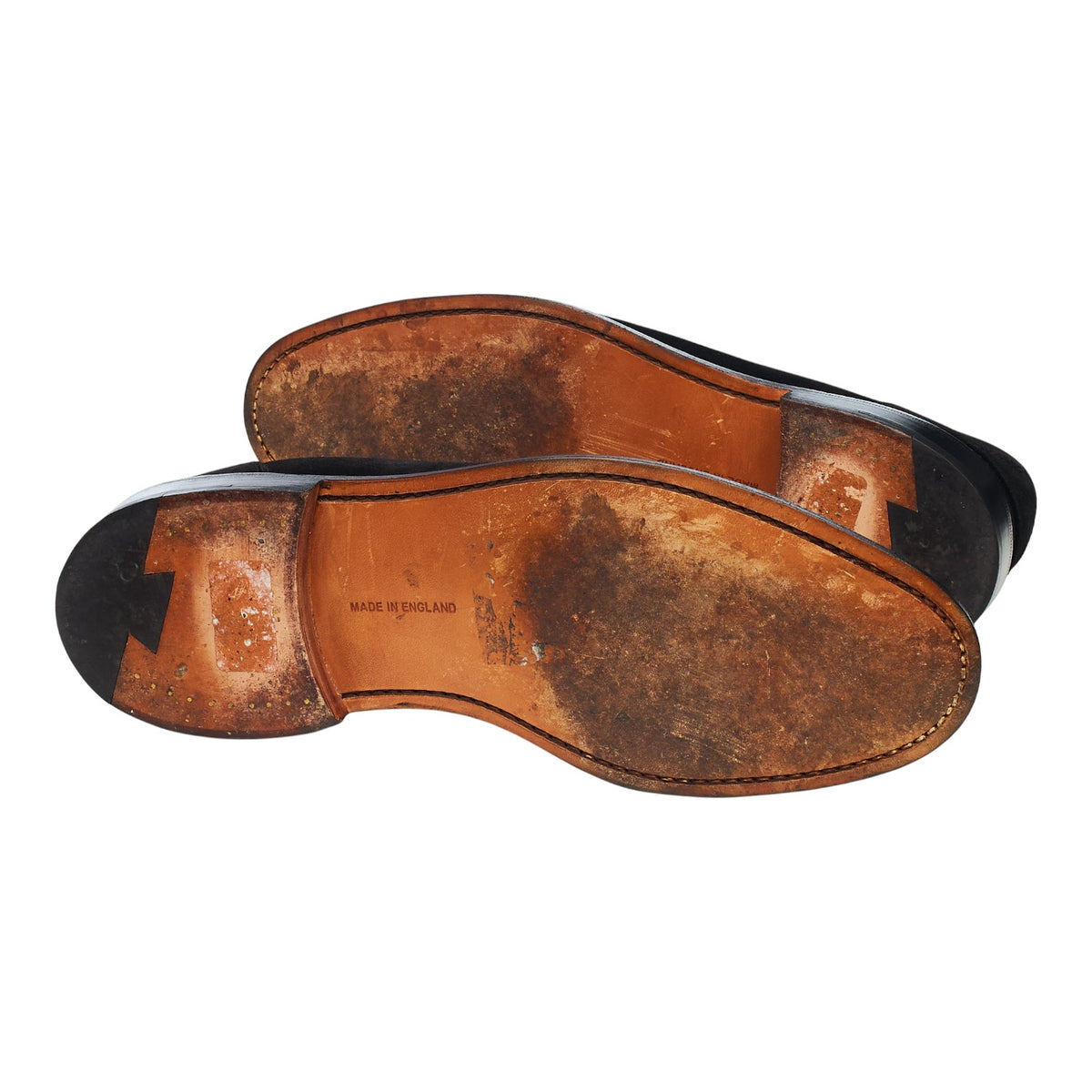 'Adam' Black Suede Loafers UK 8