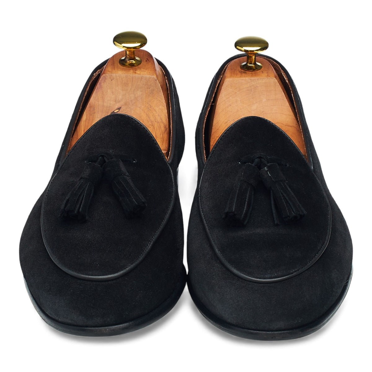 '4951' Black Suede Belgian Loafers UK 8.5 EU 42.5