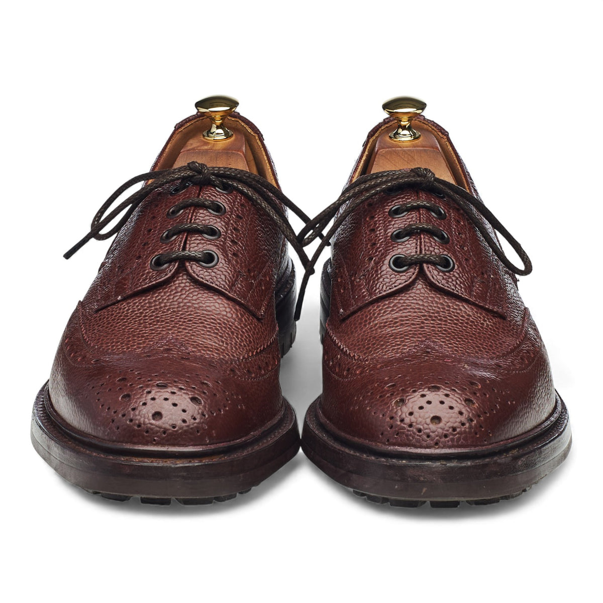 'Ilkley' Brown Grain Leather Derby Brogues UK 10