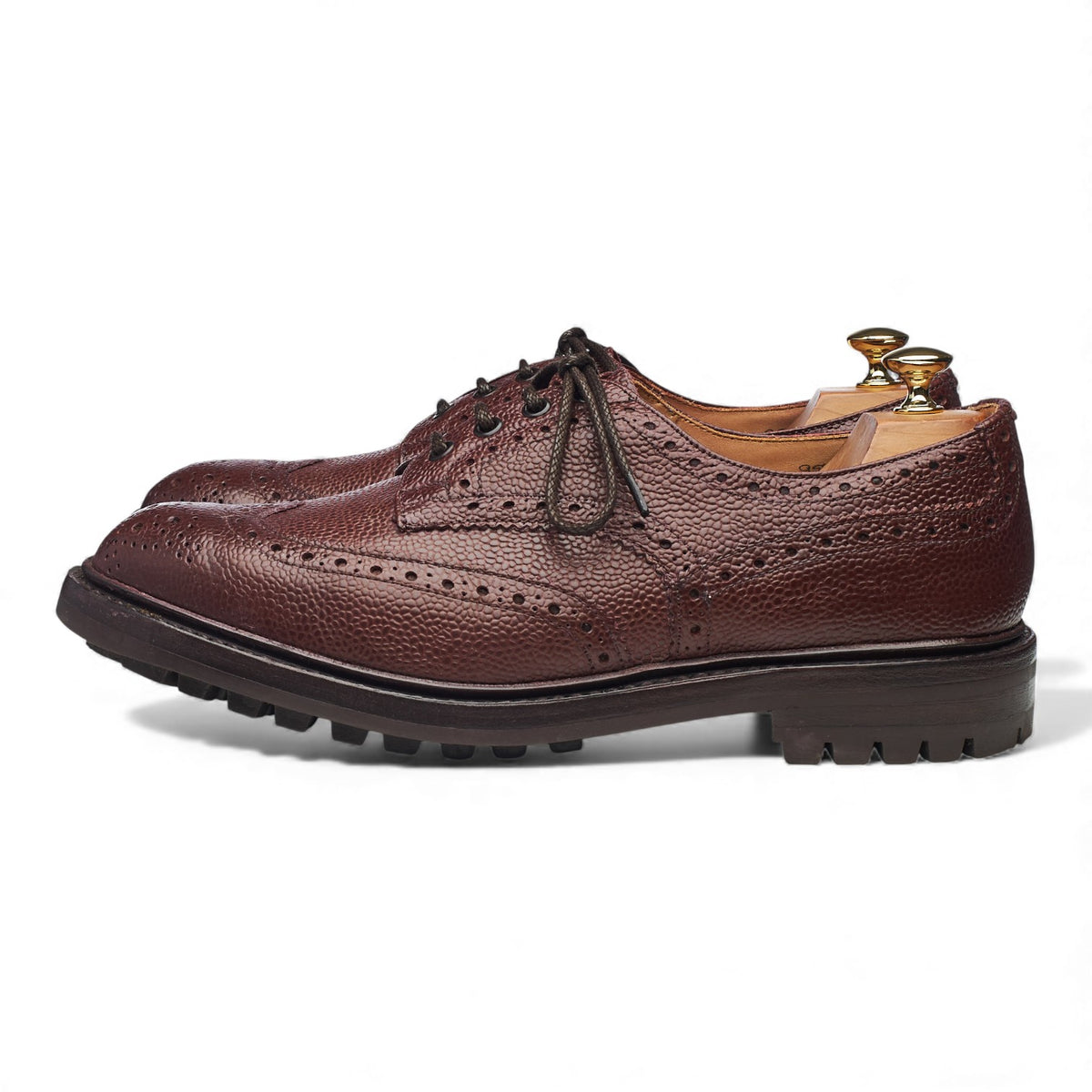 'Ilkley' Brown Grain Leather Derby Brogues UK 10