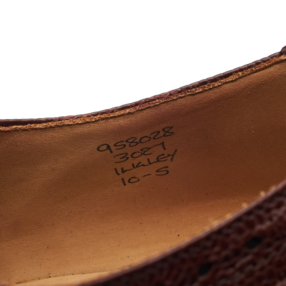 'Ilkley' Brown Grain Leather Derby Brogues UK 10