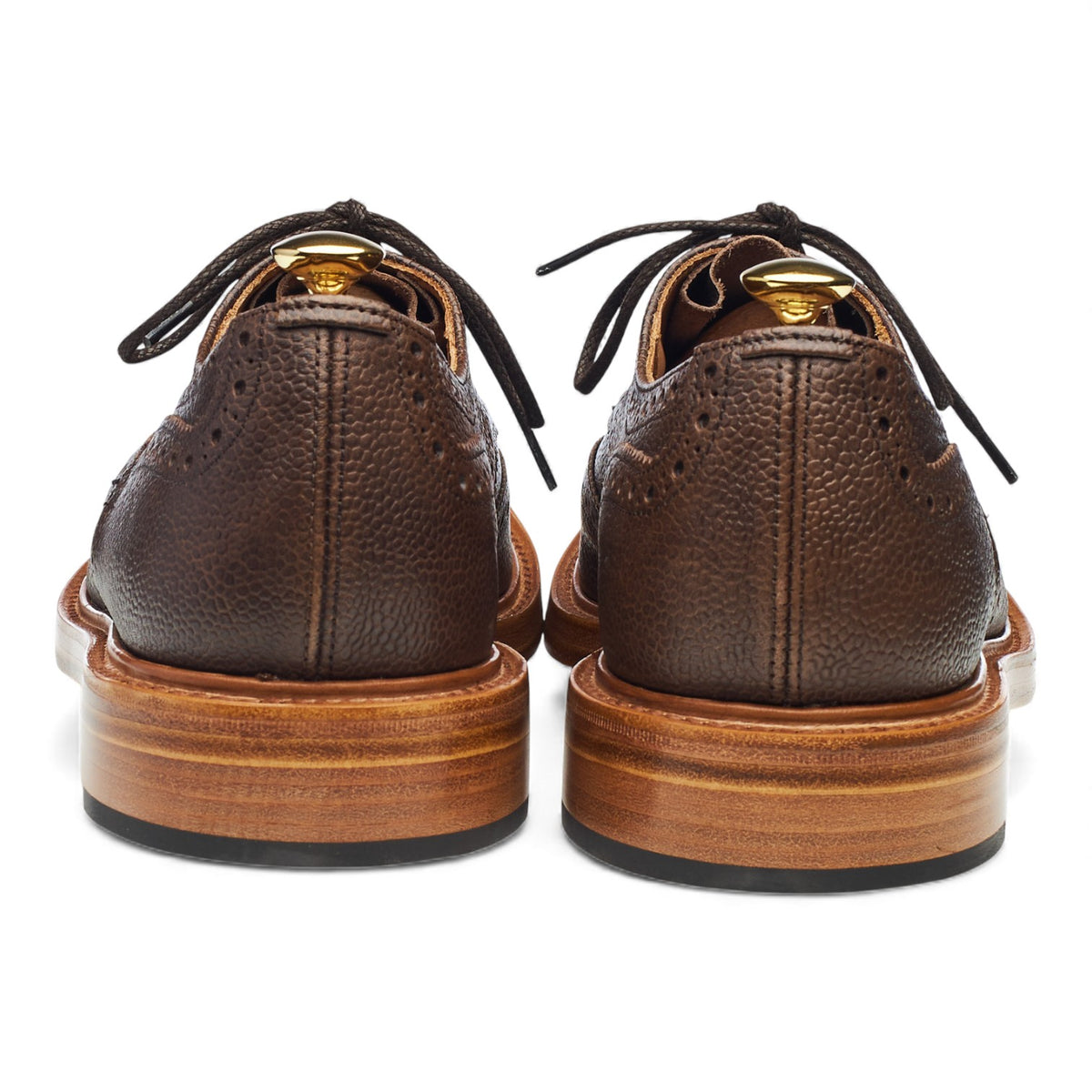 'Bourton' Brown Grain Leather Derby Brogues UK 10