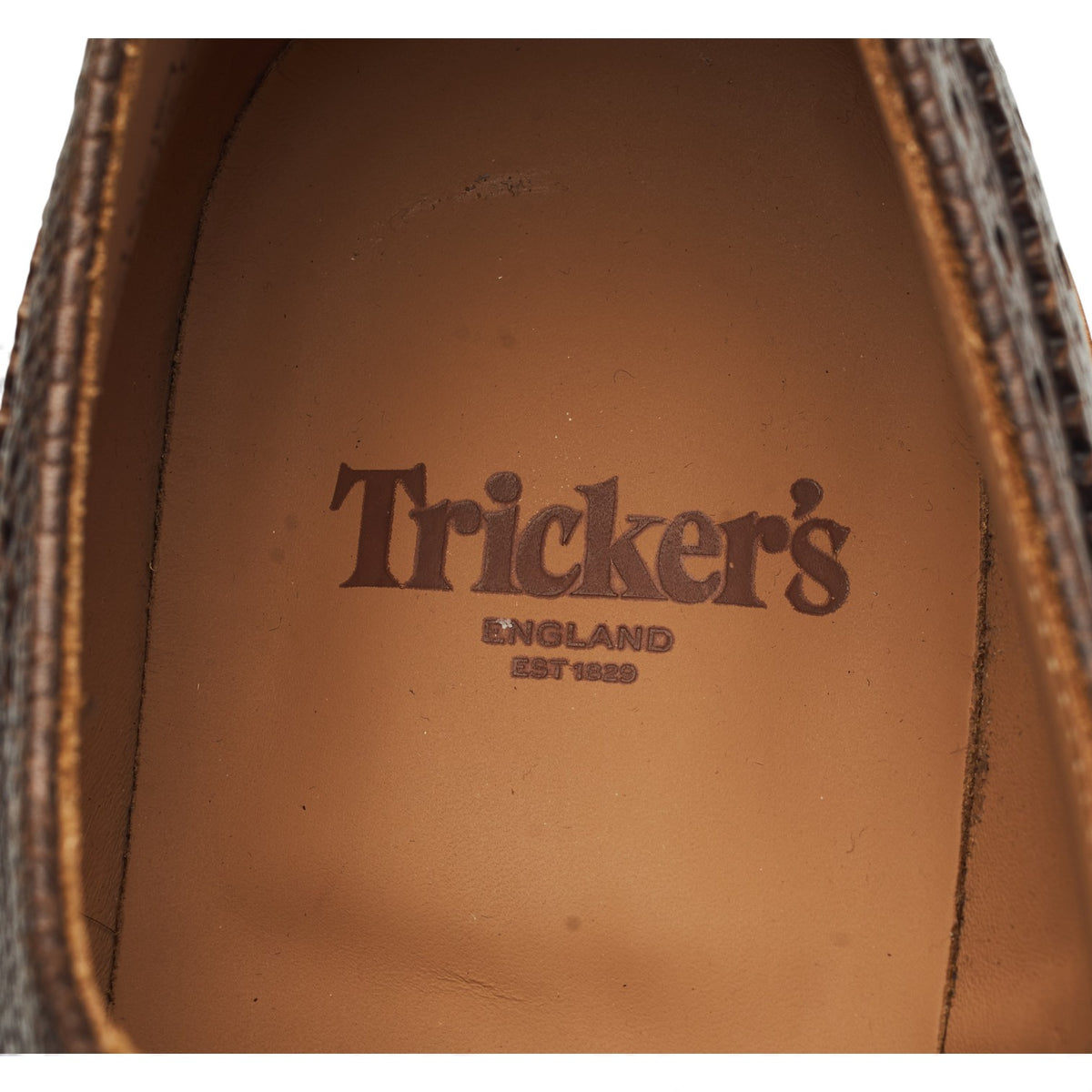 'Bourton' Brown Grain Leather Derby Brogues UK 10