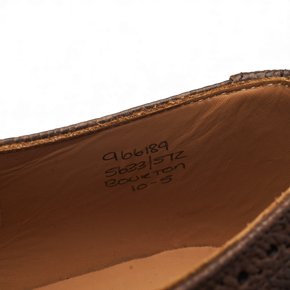 'Bourton' Brown Grain Leather Derby Brogues UK 10