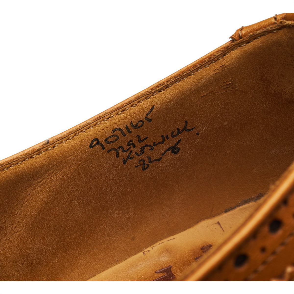 'Keswick' Acorn Antique Tan Brown Leather Derby Brogues UK 8.5