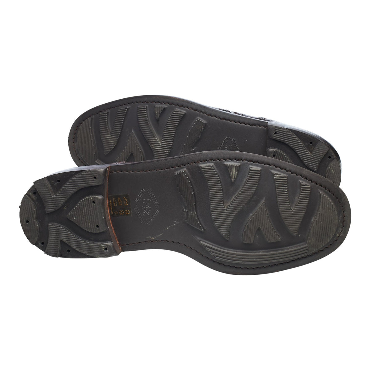 'Harris' Dark Brown Grain Leather Derby Brogues UK 10 F