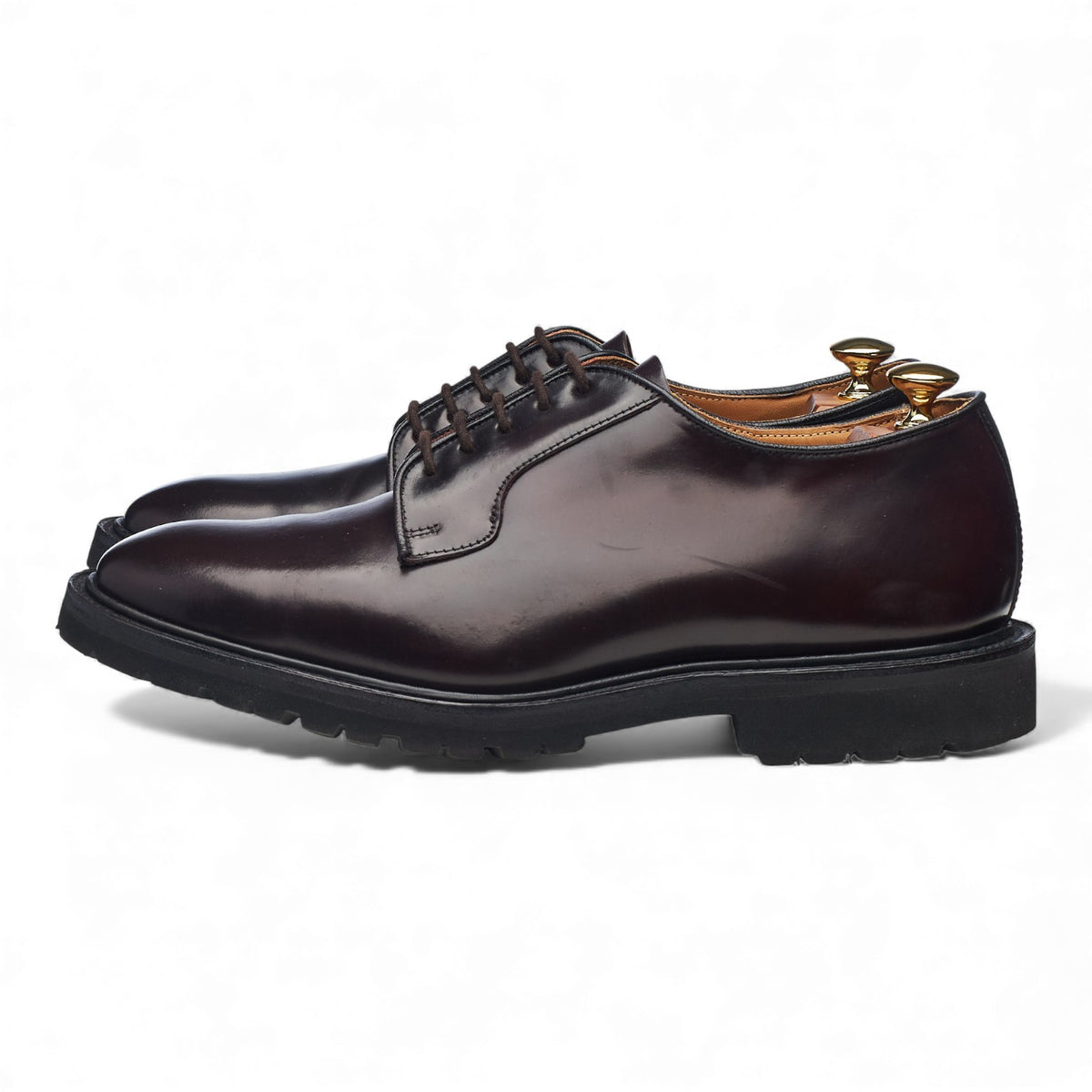 'Bobby' Burgundy Cordovan Leather Derby UK 9.5