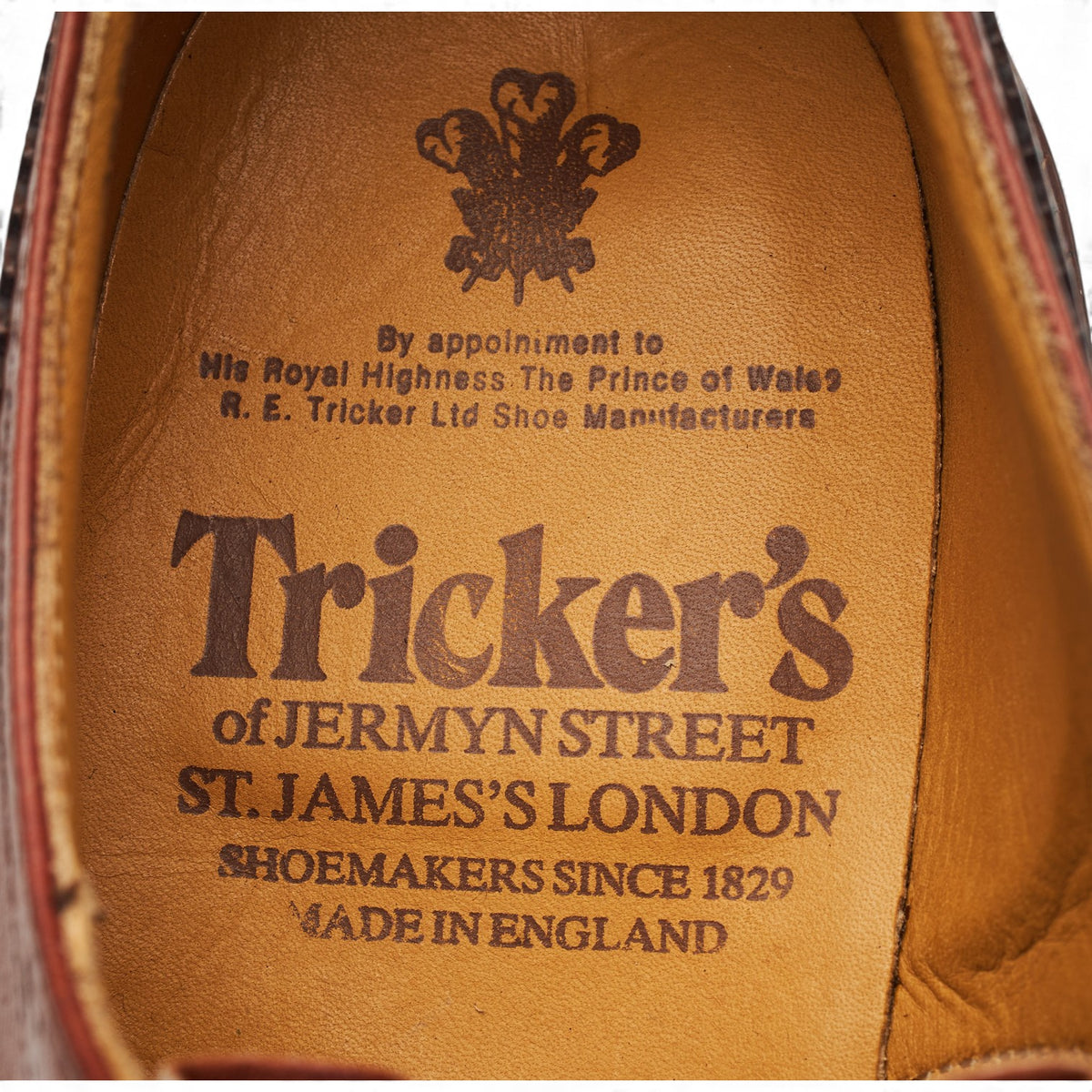 'Keswick' Golden Tan Brown Leather Derby Brogues UK 8.5