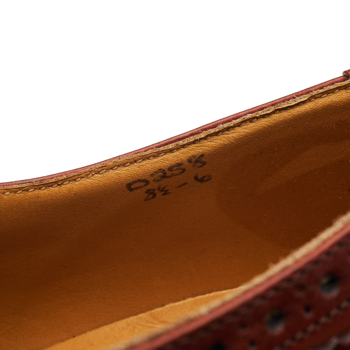 'Keswick' Golden Tan Brown Leather Derby Brogues UK 8.5