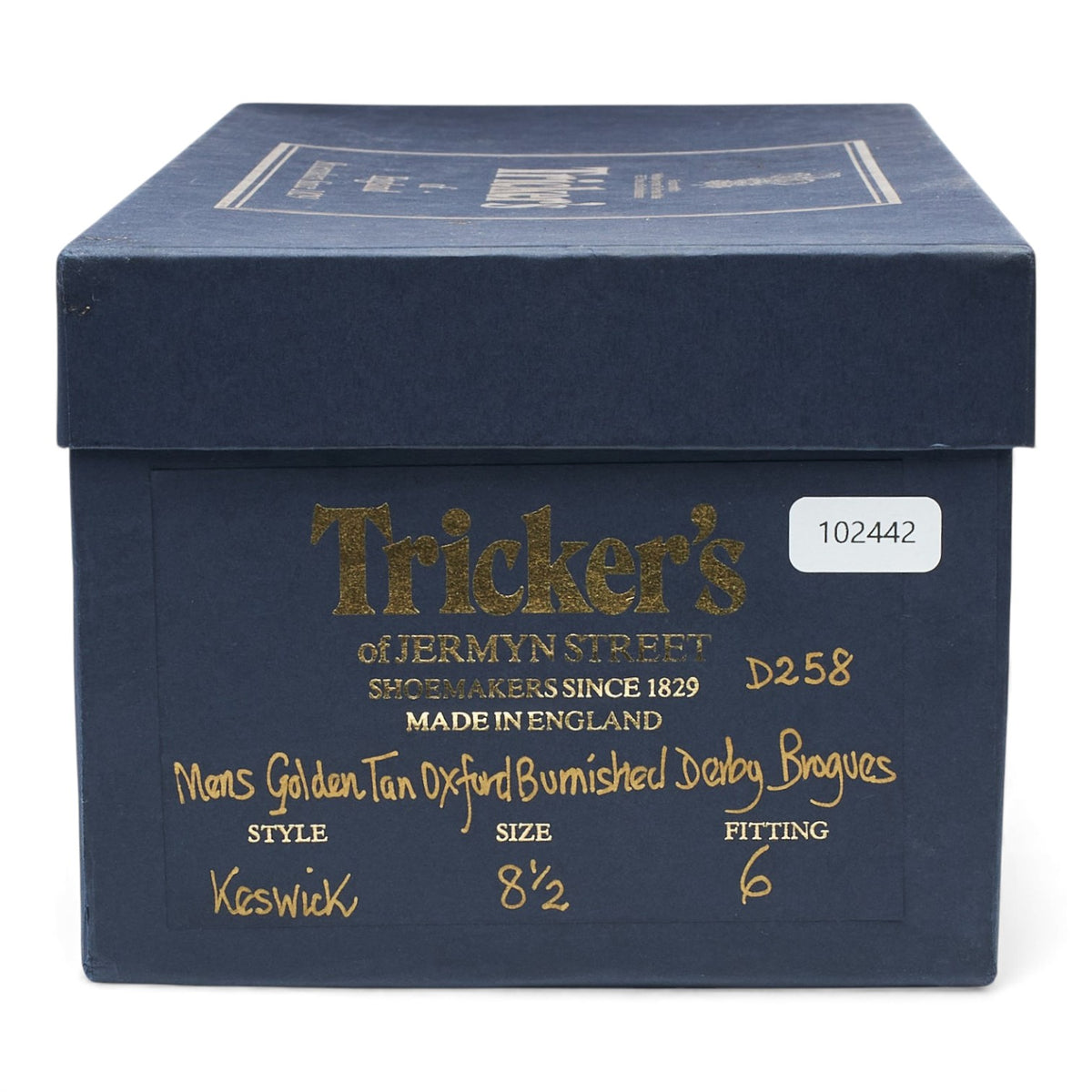 'Keswick' Golden Tan Brown Leather Derby Brogues UK 8.5