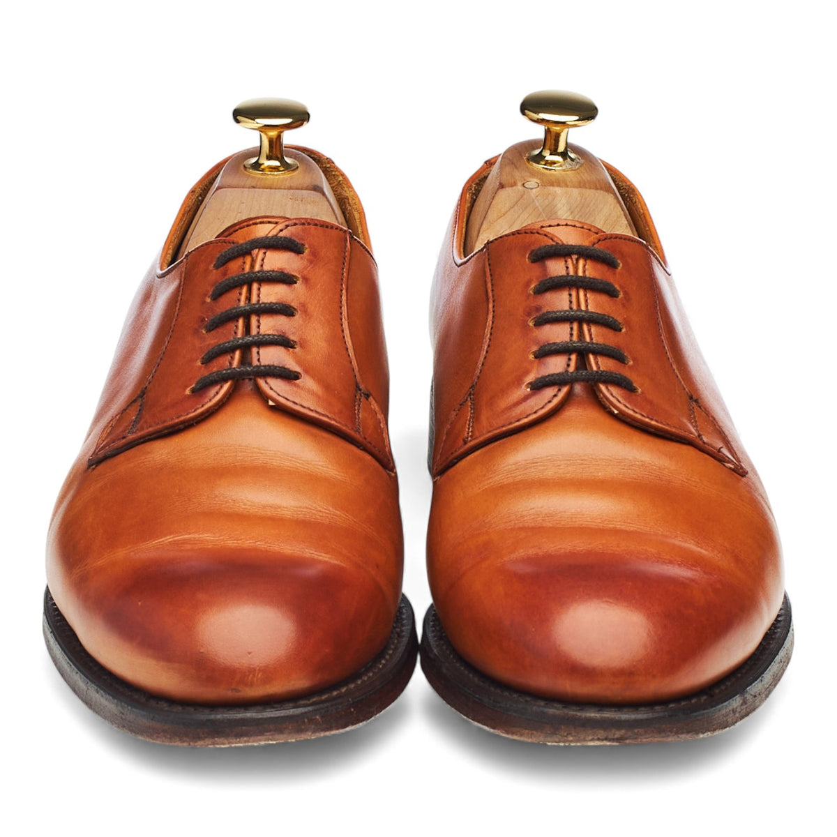 Women's Tan Brown Leather Derby UK 6 D