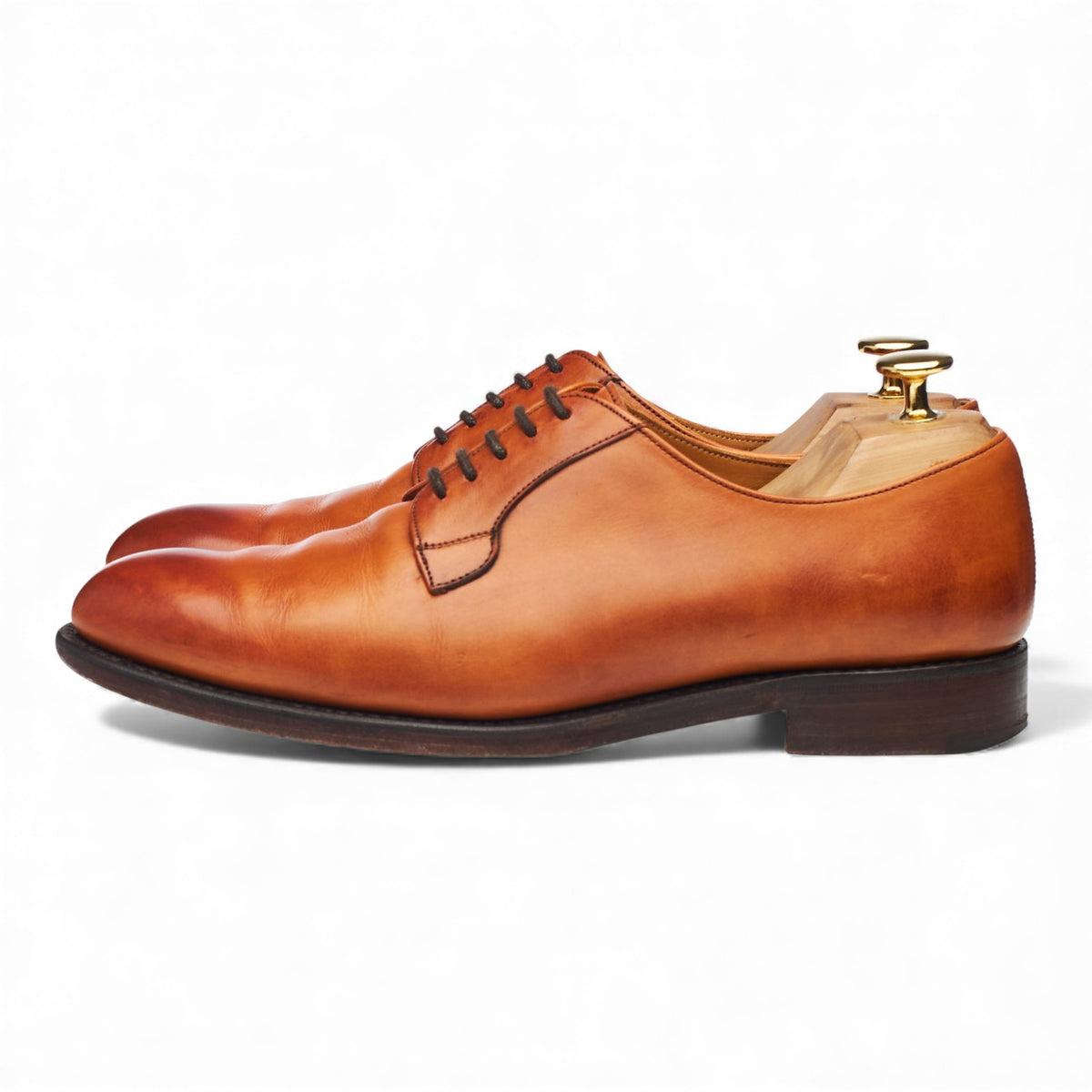 Women's Tan Brown Leather Derby UK 6 D