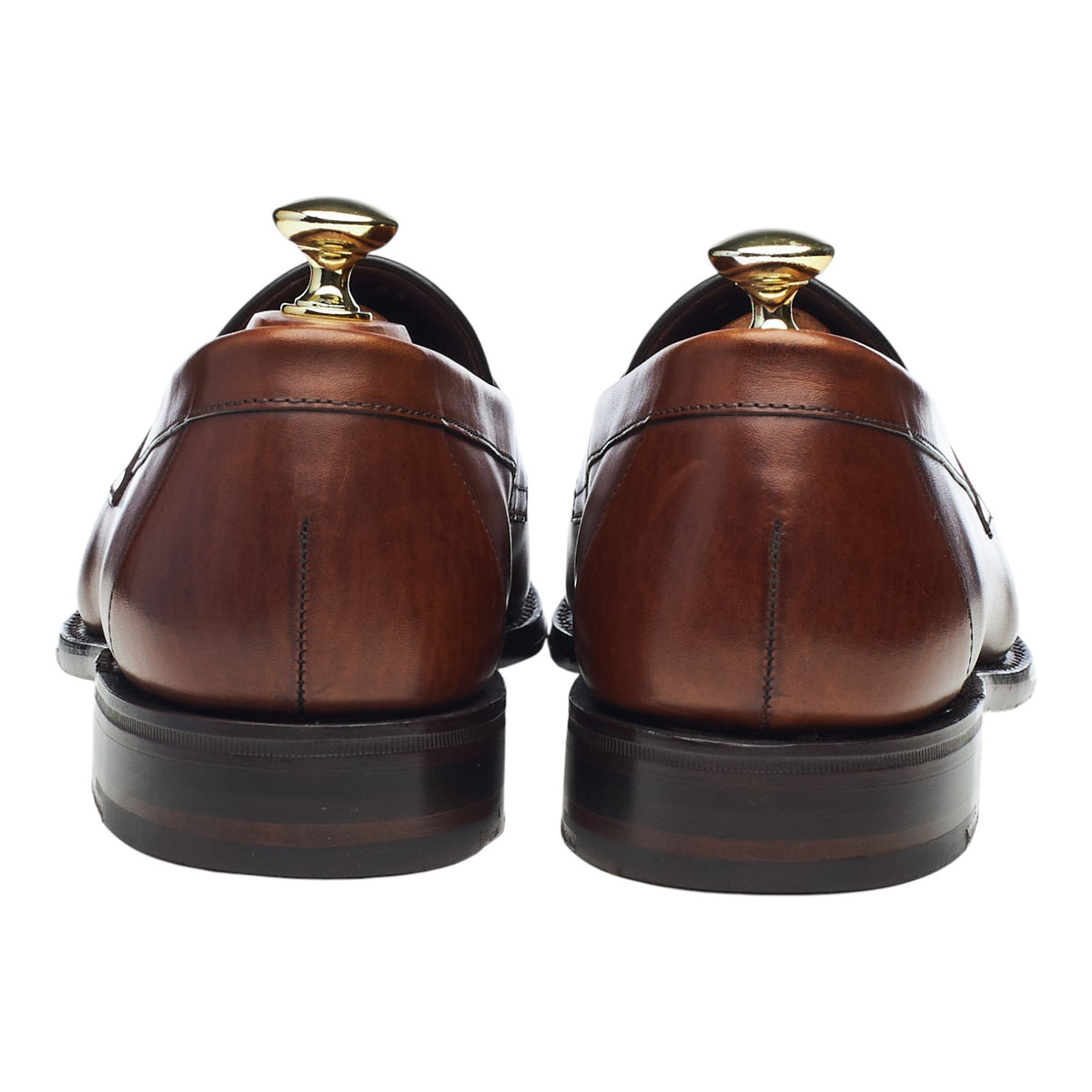 1880 'Hornbeam' Tan Brown Leather Loafers UK 7.5 F