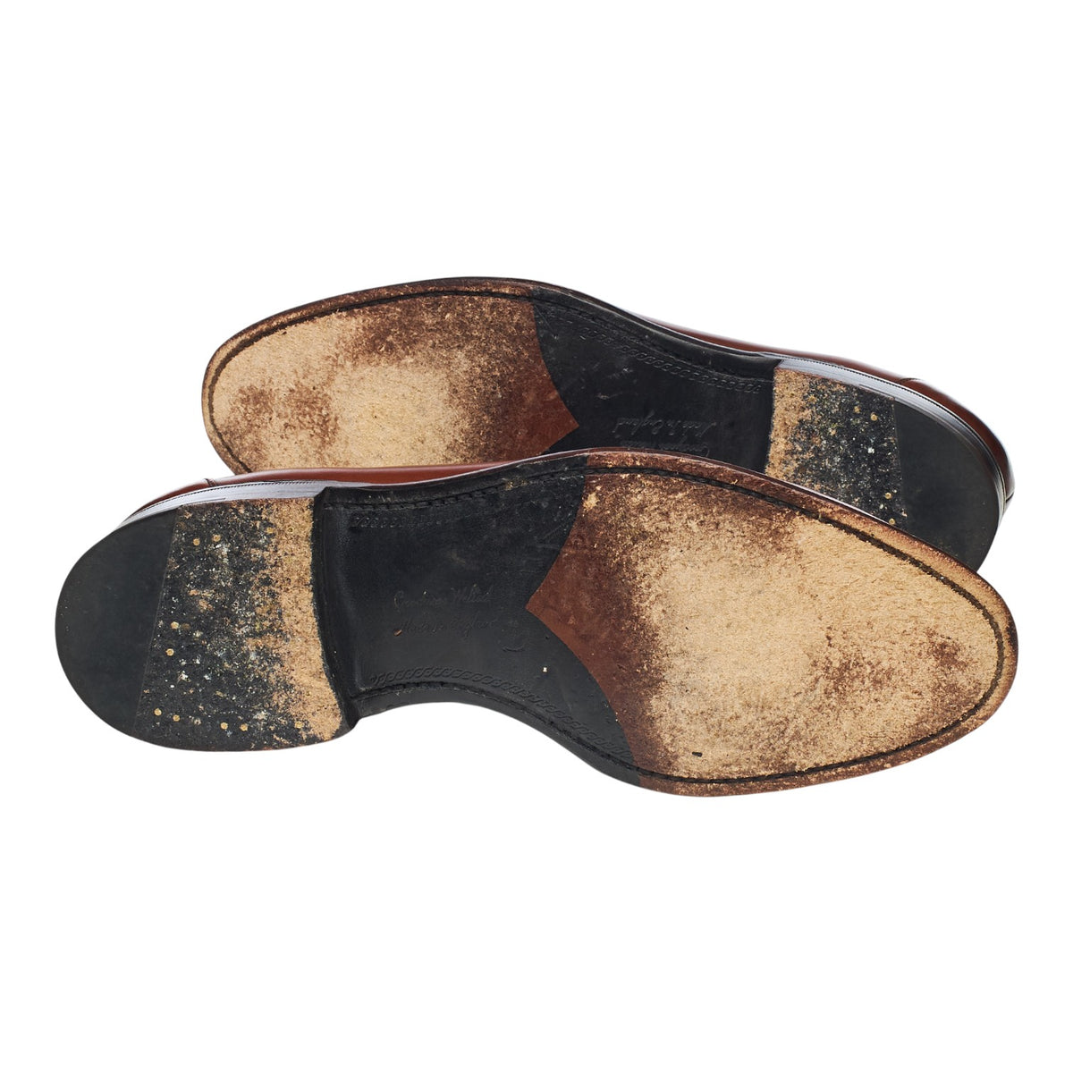 1880 'Hornbeam' Tan Brown Leather Loafers UK 7.5 F