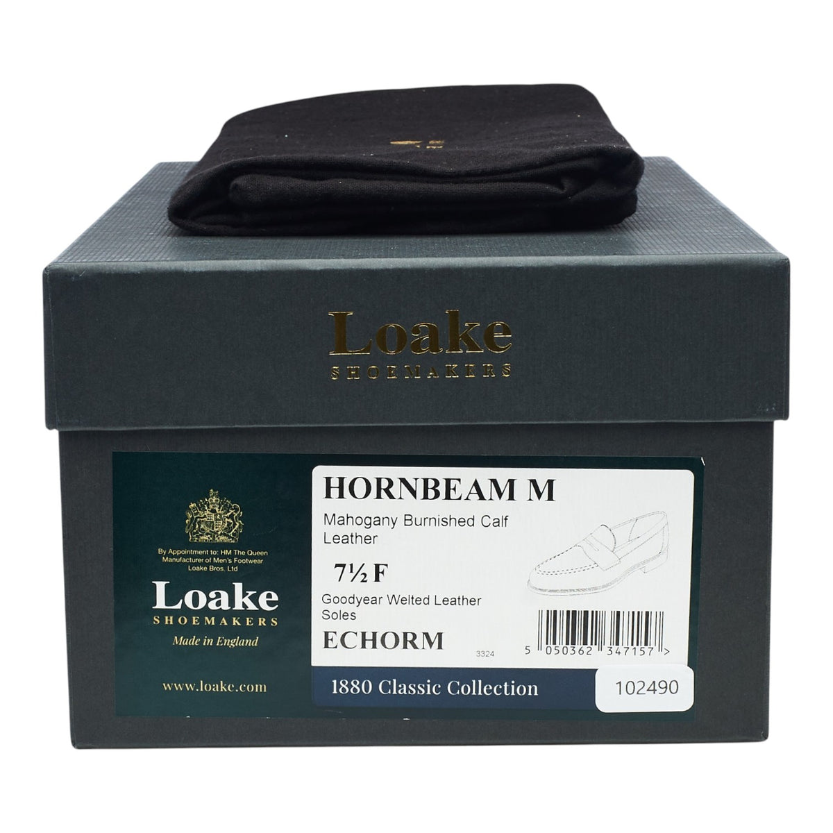 1880 'Hornbeam' Tan Brown Leather Loafers UK 7.5 F