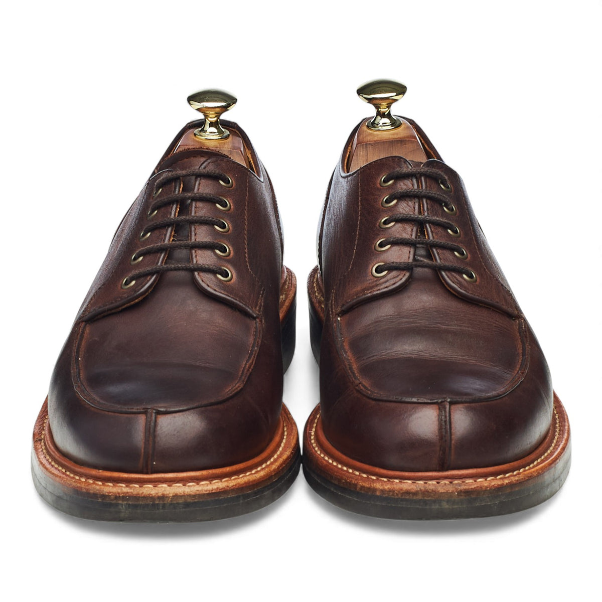 'Mac' Dark Brown Leather Split Toe Derby UK 7 G