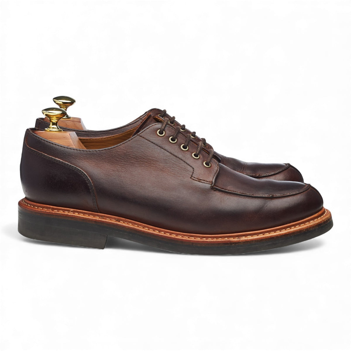 'Mac' Dark Brown Leather Split Toe Derby UK 7 G