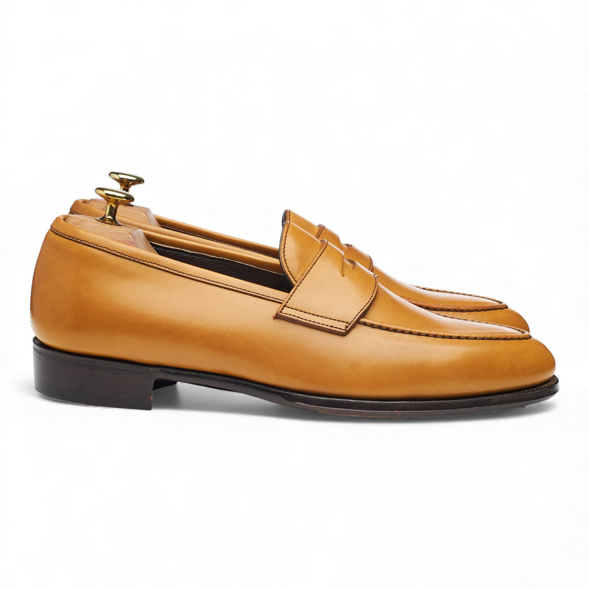 'Bradley II' Tan Brown Leather Loafers UK 9 E