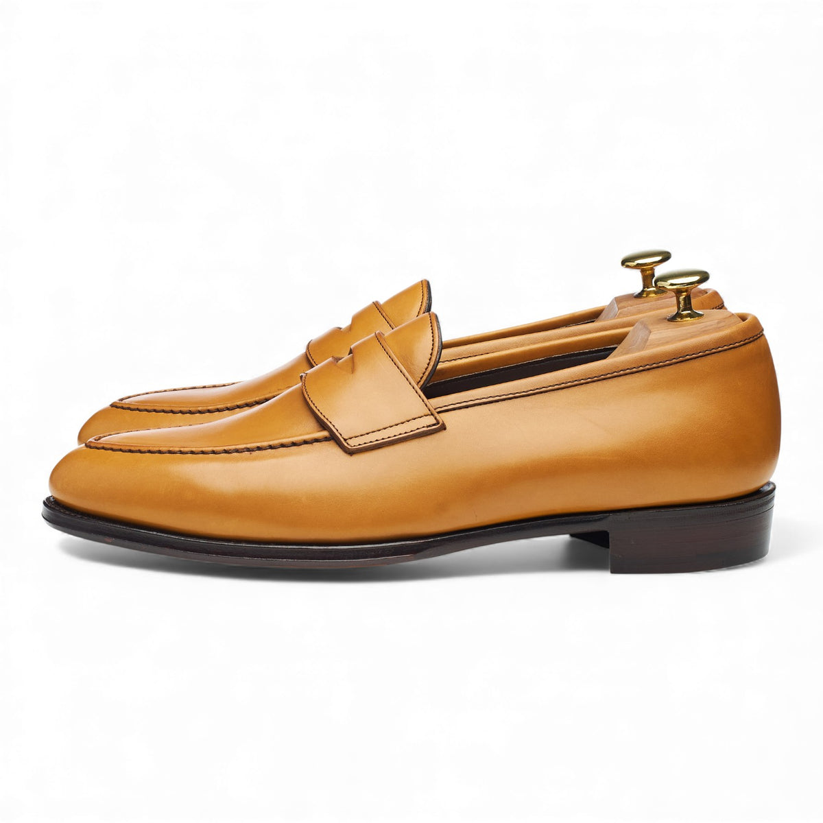 'Bradley II' Tan Brown Leather Loafers UK 9 E