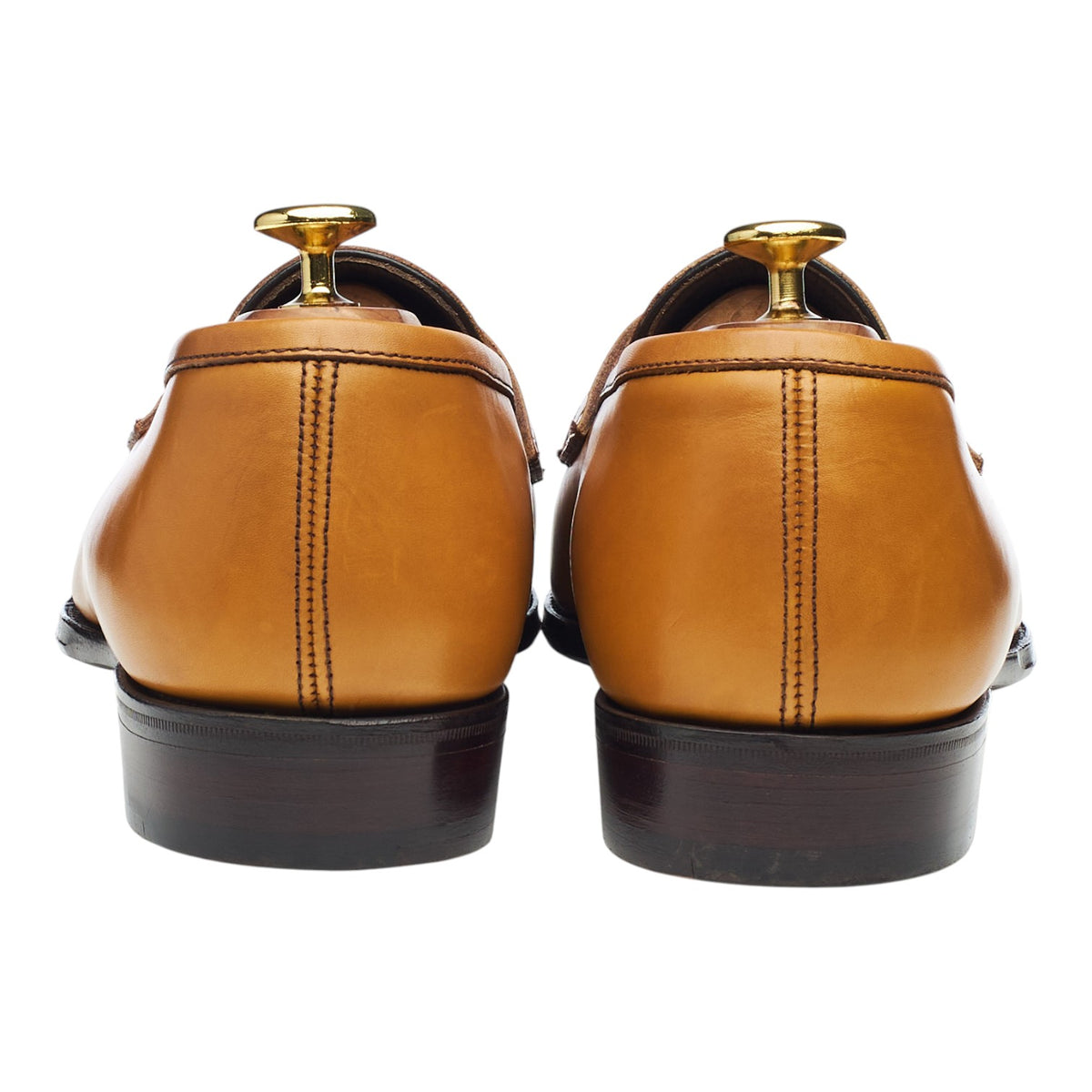 'Bradley II' Tan Brown Leather Loafers UK 9 E