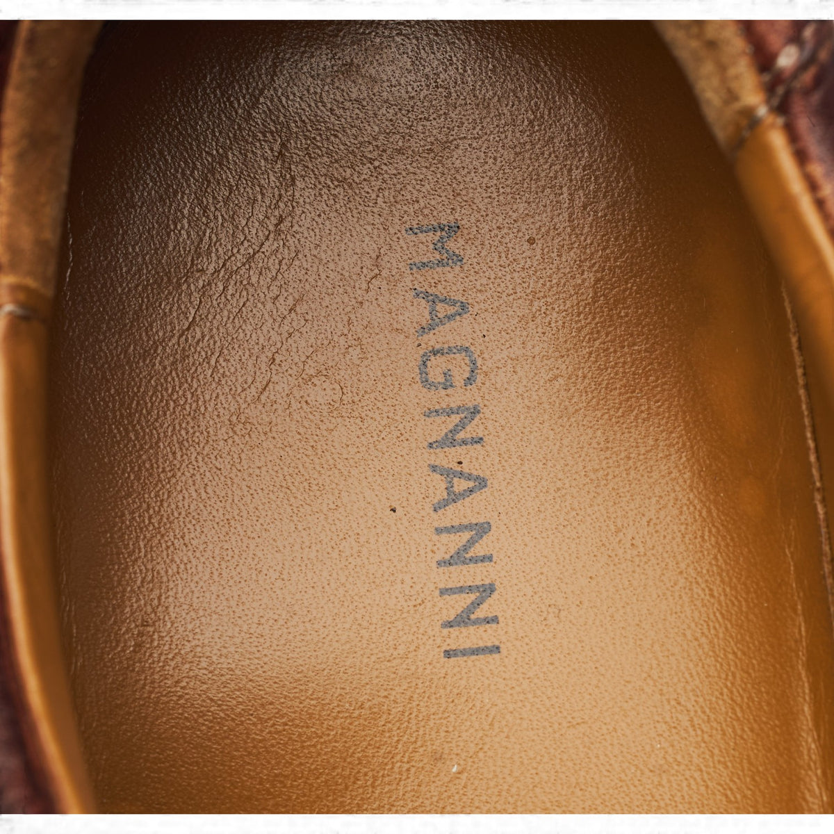 '24191' Brown Grain Leather Slip On Sneakers UK 7 EU 41