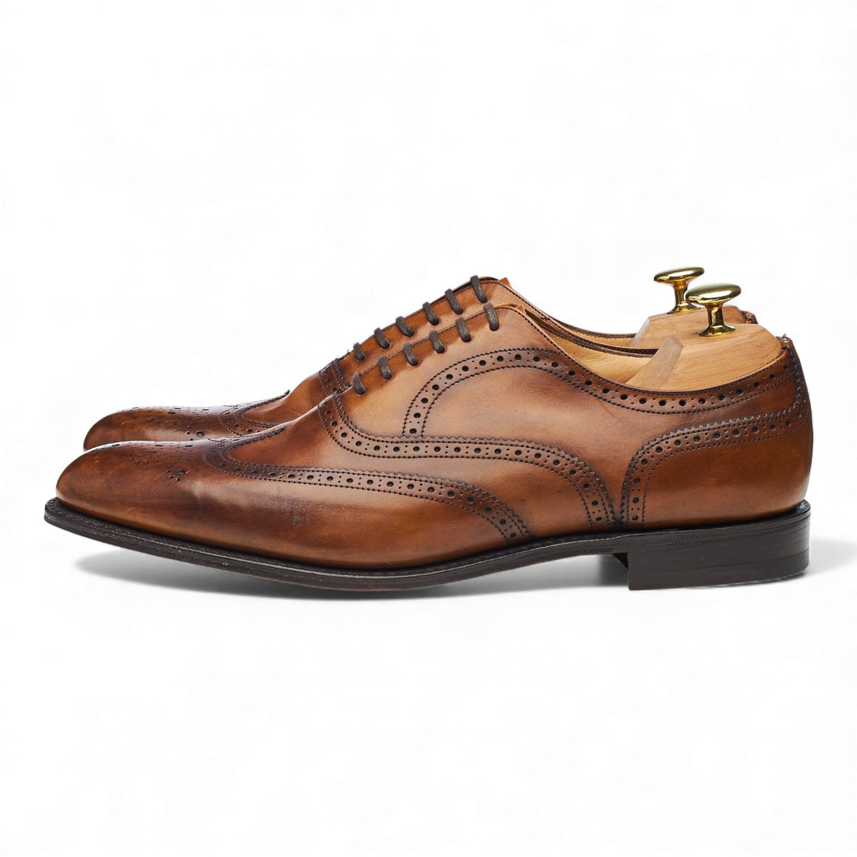'Kimcote' Brown Museum Leather Oxford Brogues UK 8.5 F